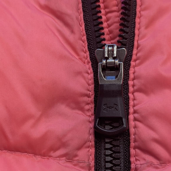 Under Armour Pink Kids Coral Puffer Jacket Loose Fit YMD/JM/M - Picture 5 of 10